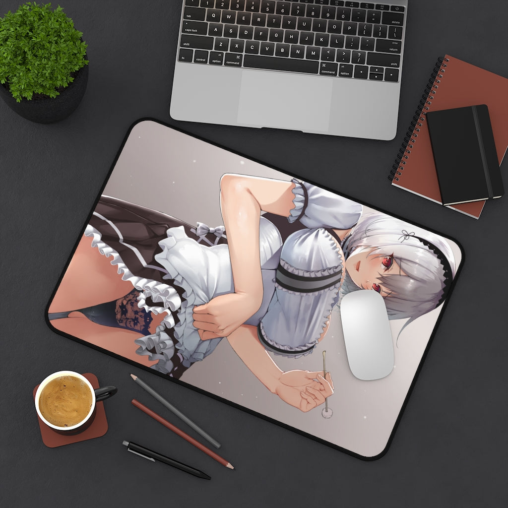 Sirius Flashing Panties Mousepad - Azur Lane Gaming Large Desk Mat - Ecchi Mouse Pad - MTG Playmat