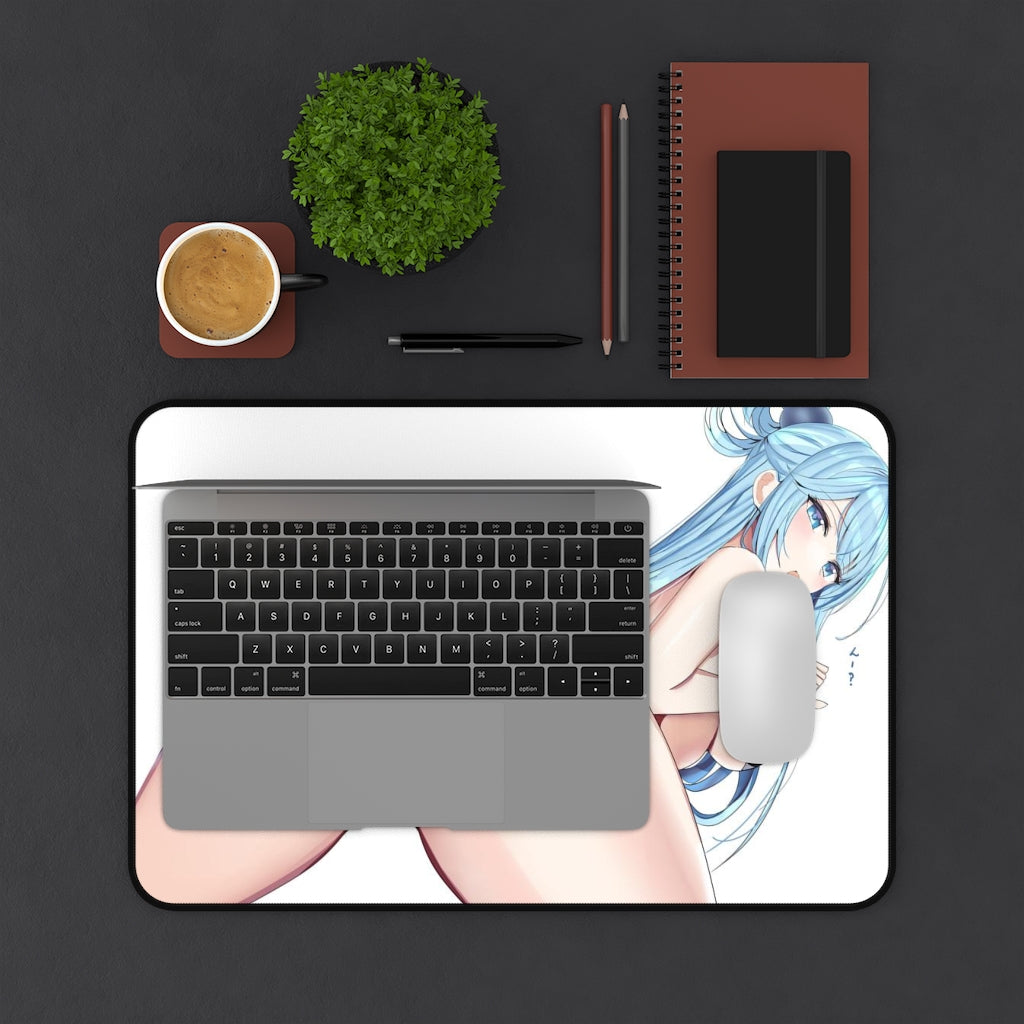 Konosuba Aqua Cow Girl Sexy Mousepad - Huge Ass Desk Mat - Ecchi Anime Playmat