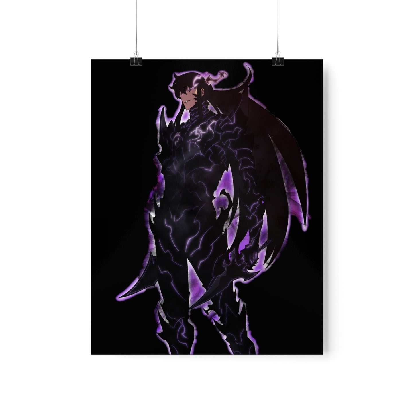 Solo Leveling Poster - Premium Matte Vertical Poster - Sung Jin Woo God Form Anime Wall Art Decor