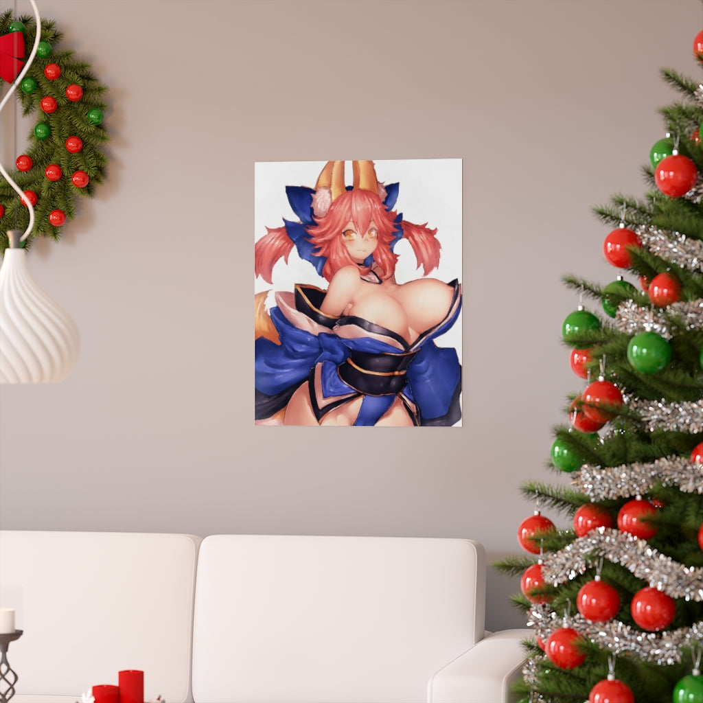 Tamamo No Mae Fate Grand Order Poster - Lewd Premium Matte Vertical Poster - Adult Wall Art