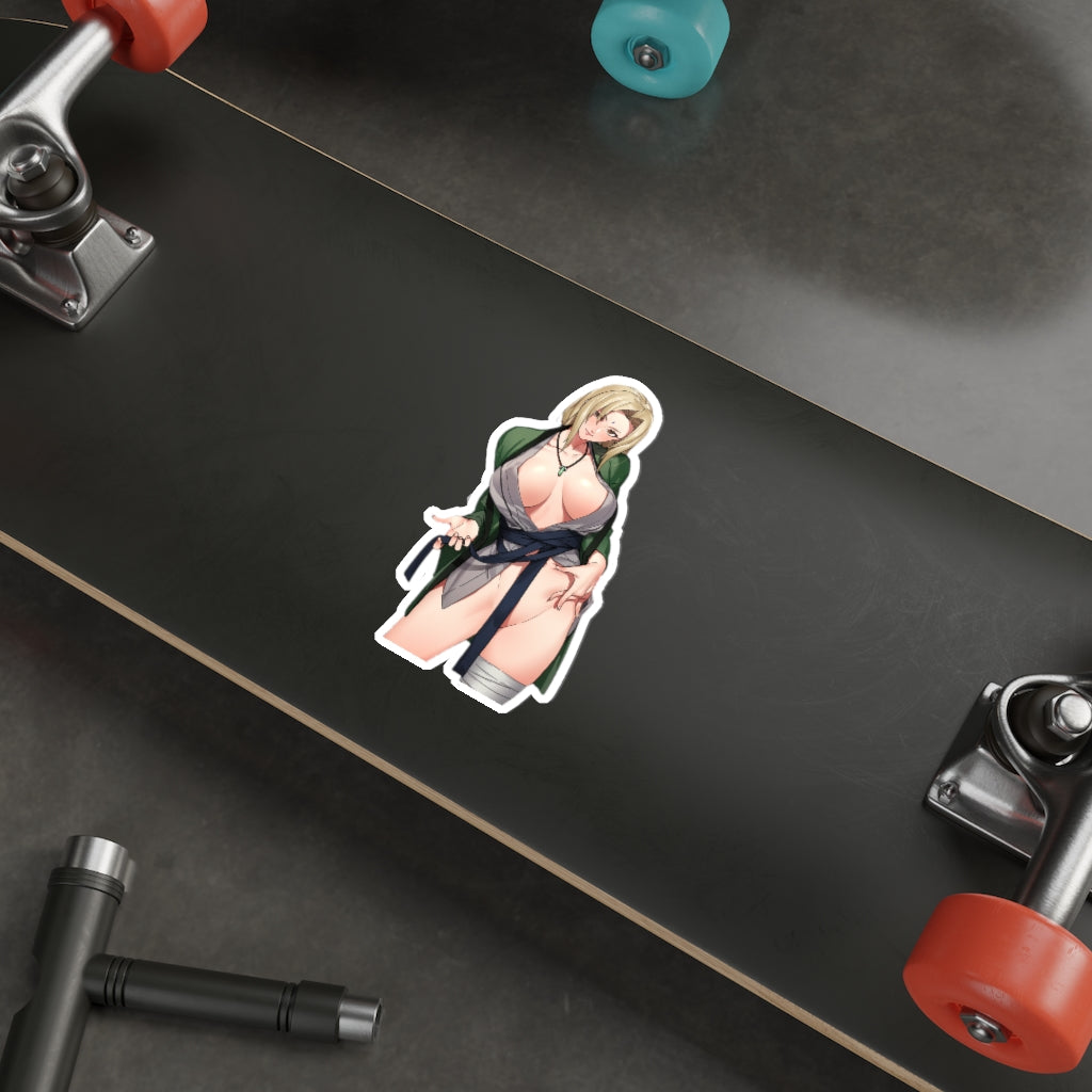 Teasing Tsunade Naruto Waterproof Sticker - Ecchi Vinyl Decal