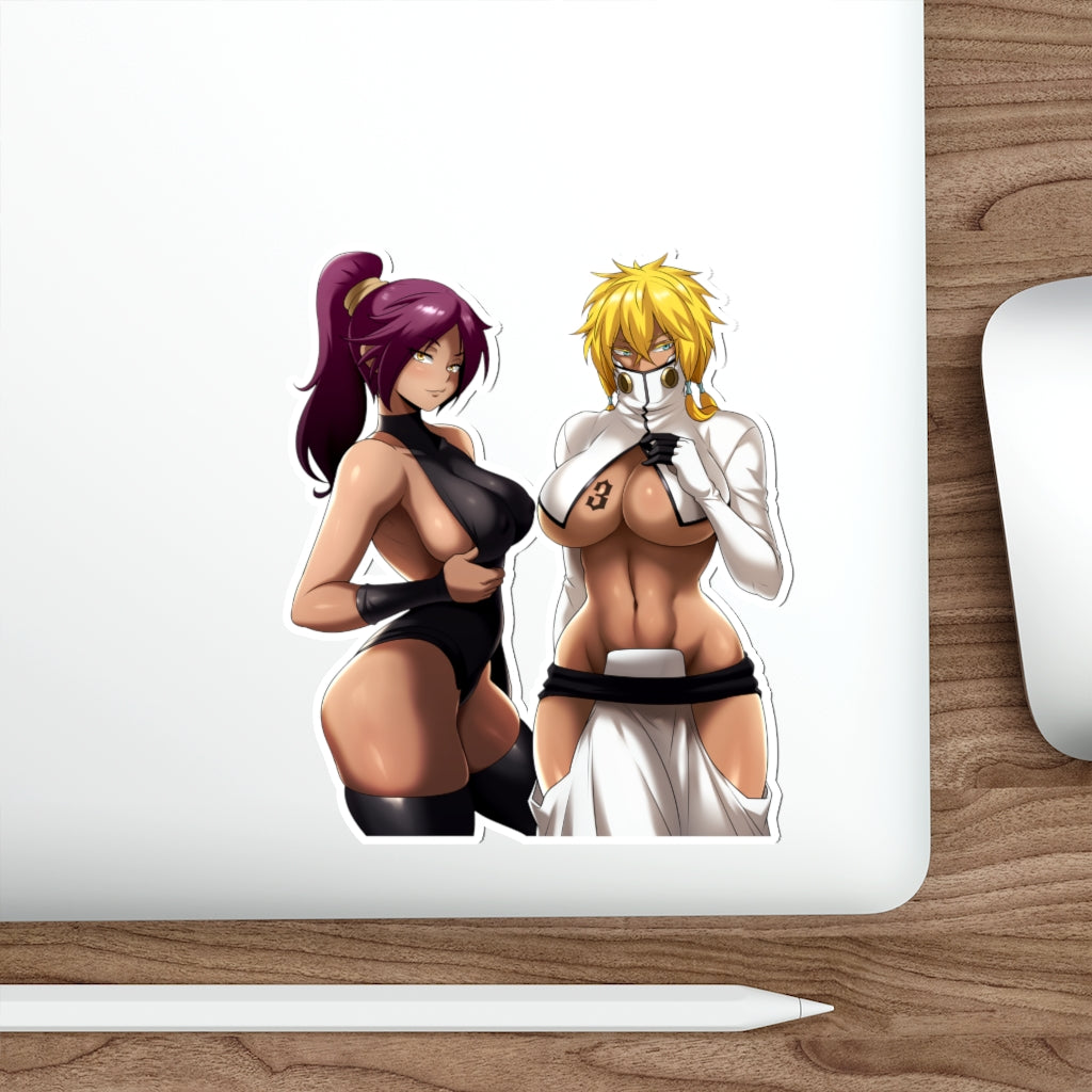 Big Boobs Yoruichi and Harribel Bleach Waterproof Sticker - Ecchi Vinyl Decal