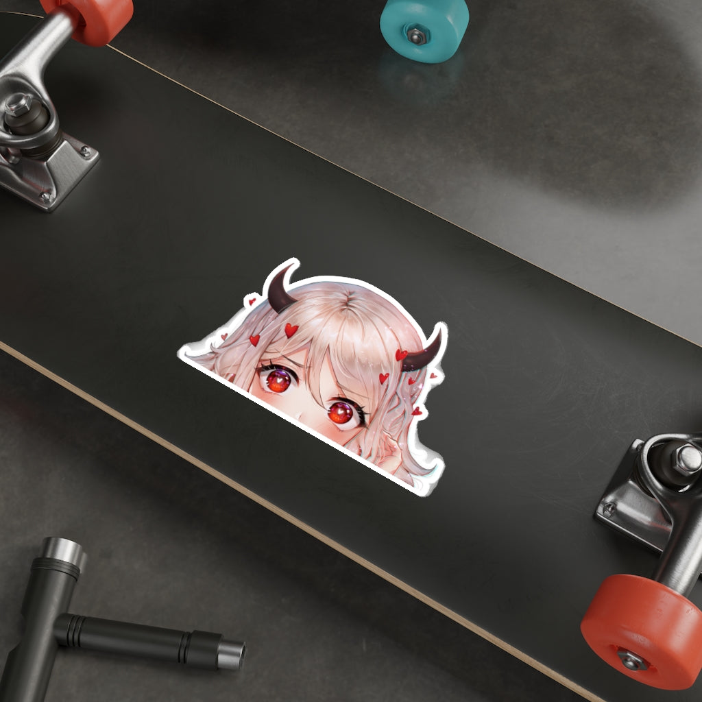 Modeus Helltaker Peeker Sticker - Anime Peeker Car Decal