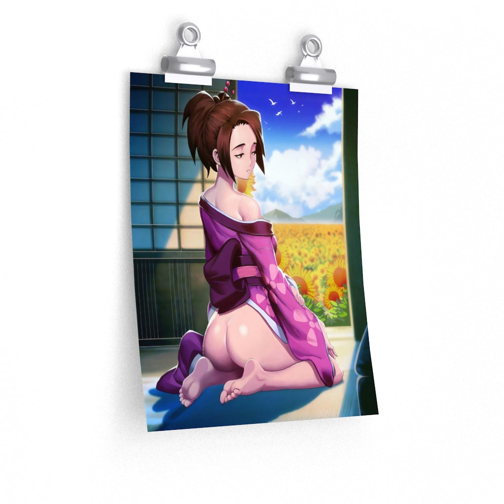 Affiche Ecchi Nude Butt Fuu Samurai Champloo - Affiche verticale mate de qualité supérieure obscène - Art mural pour adultes