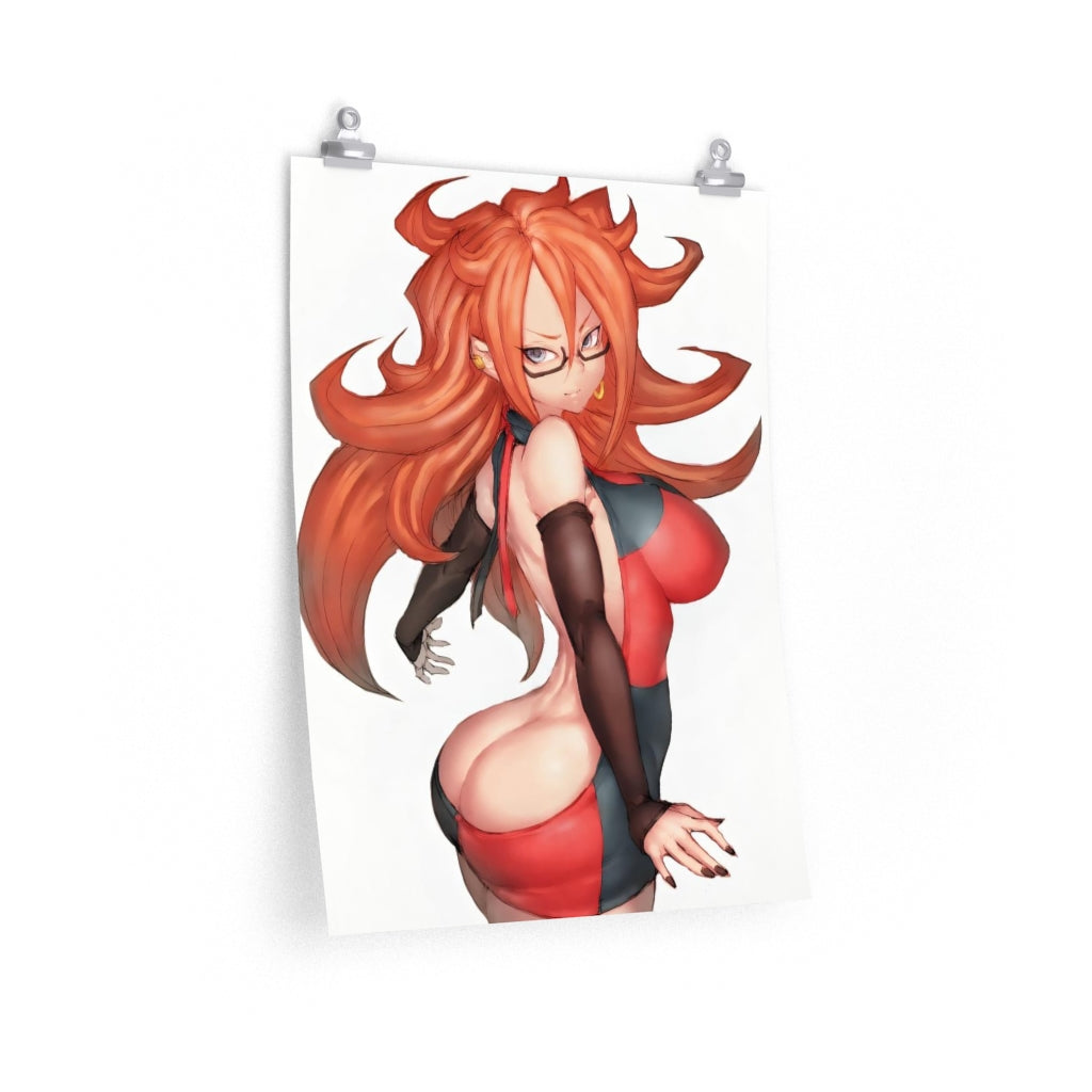 Android 21 Dragon Ball Poster - Lewd Premium Matte Vertical Poster - Adult Wall Art