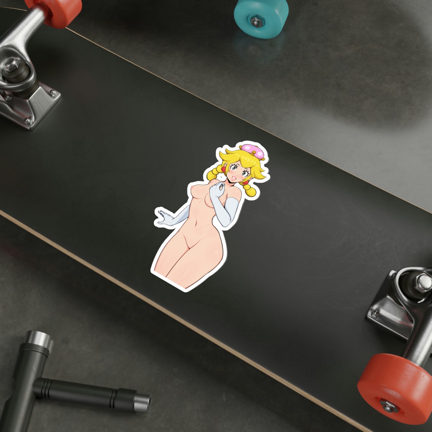 Nude Peachette Super Mario Waterproof Sticker - Ecchi Vinyl Decal