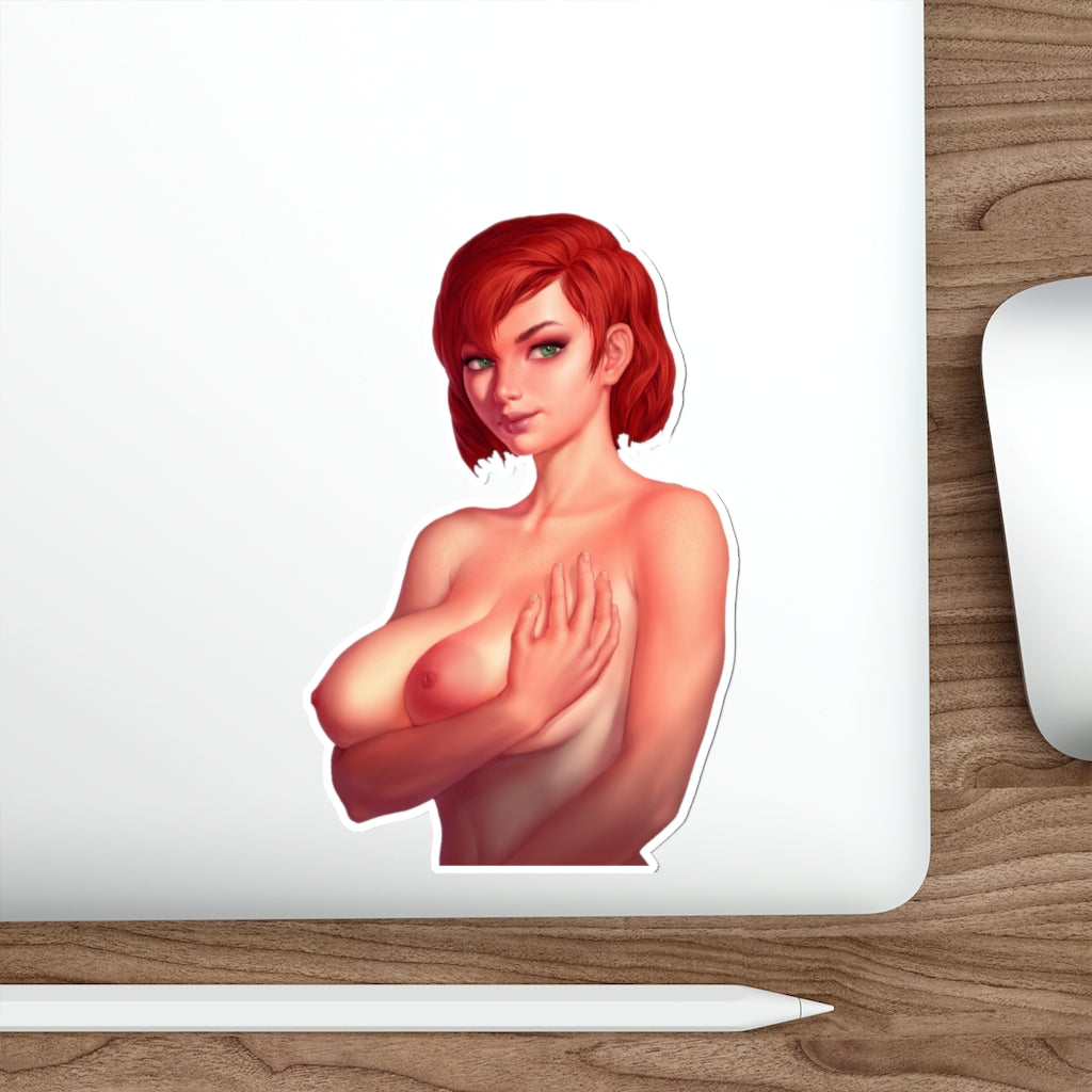 Nude Tits Commander Shepard Mass Effect FemShep Waterproof Sticker - Ecchi Vinyl Decal