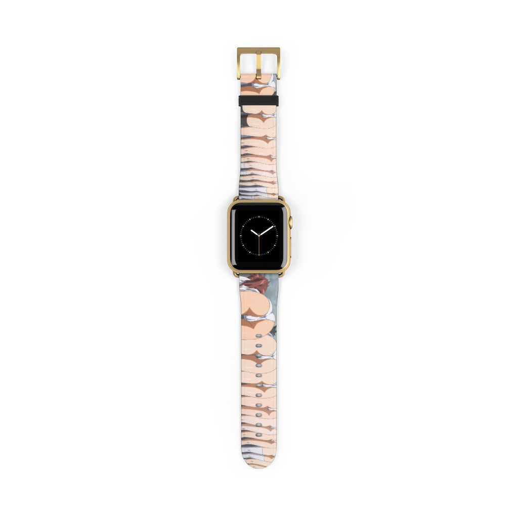 Apple Watch Band 38 mm and 42 mm - Pantsu Butts Lewd Leather Apple Watch Band