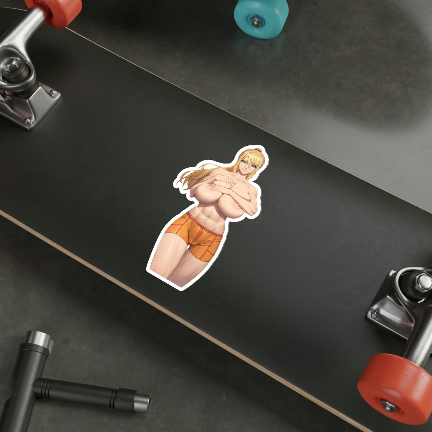 Huge Boobs Samus Topless Metroid Waterproof Sticker - Ecchi Vinyl Decal