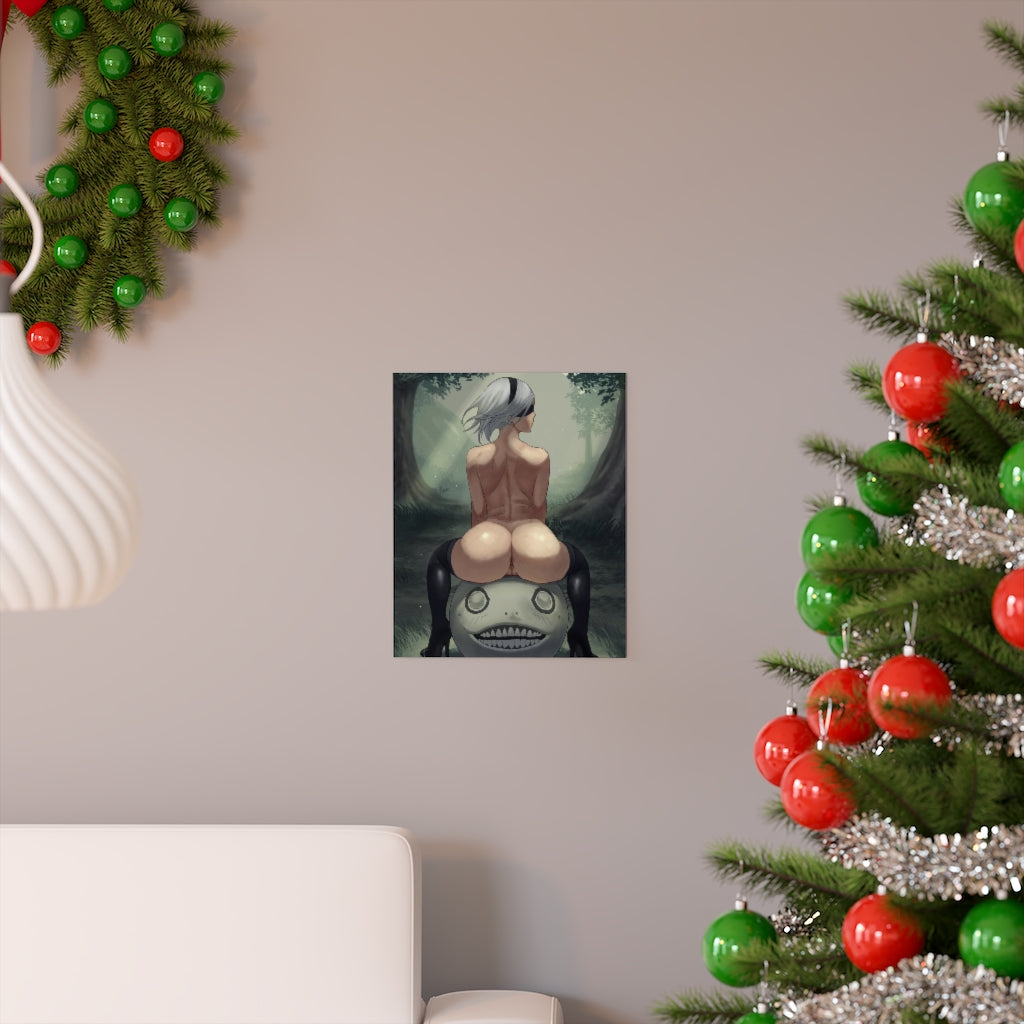 Nude 2B and Emil Nier Automata Hentai Poster - Lewd Premium Matte Vertical Poster - Adult Wall Art