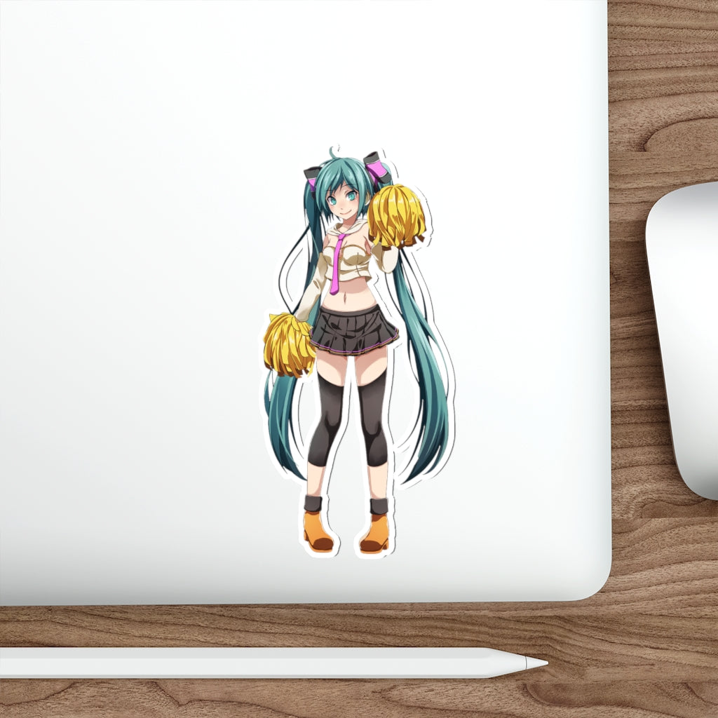 Cheerleader Hatsune Miku Waterproof Sticker - Ecchi Vinyl Decal