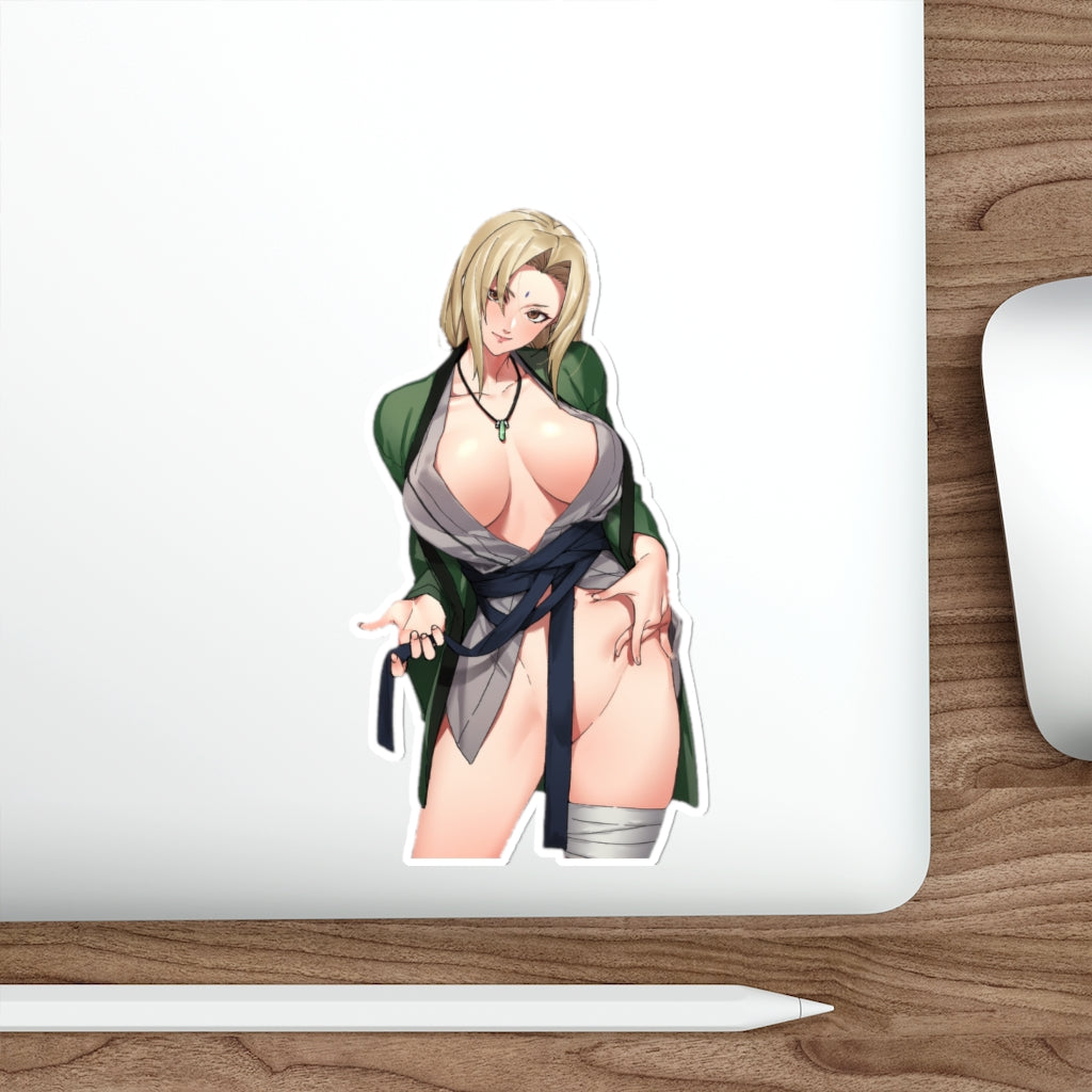 Teasing Tsunade Naruto Waterproof Sticker - Ecchi Vinyl Decal