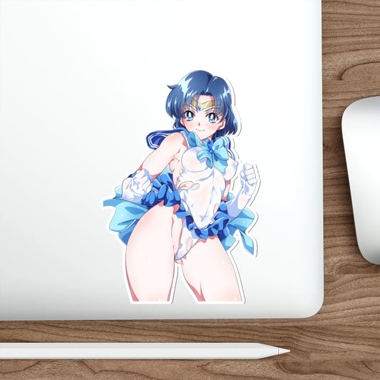 Sailor Mercury Waterproof Sticker - Sailor Moon Ecchi Vinyl Anime Car Decal