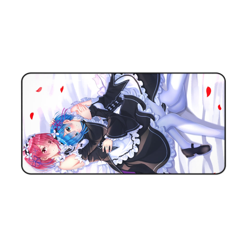 Re Zero Sexy Mousepad - Rem And Ram Anime Desk Mat - Ecchi Playmat