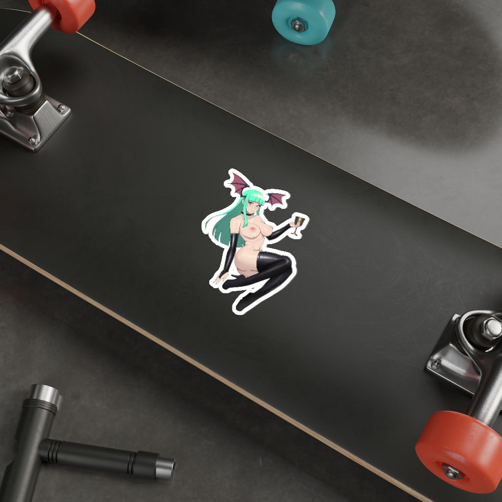 Nude Tits Morrigan Darkstalkers Waterproof Sticker - Ecchi Vinyl Decal