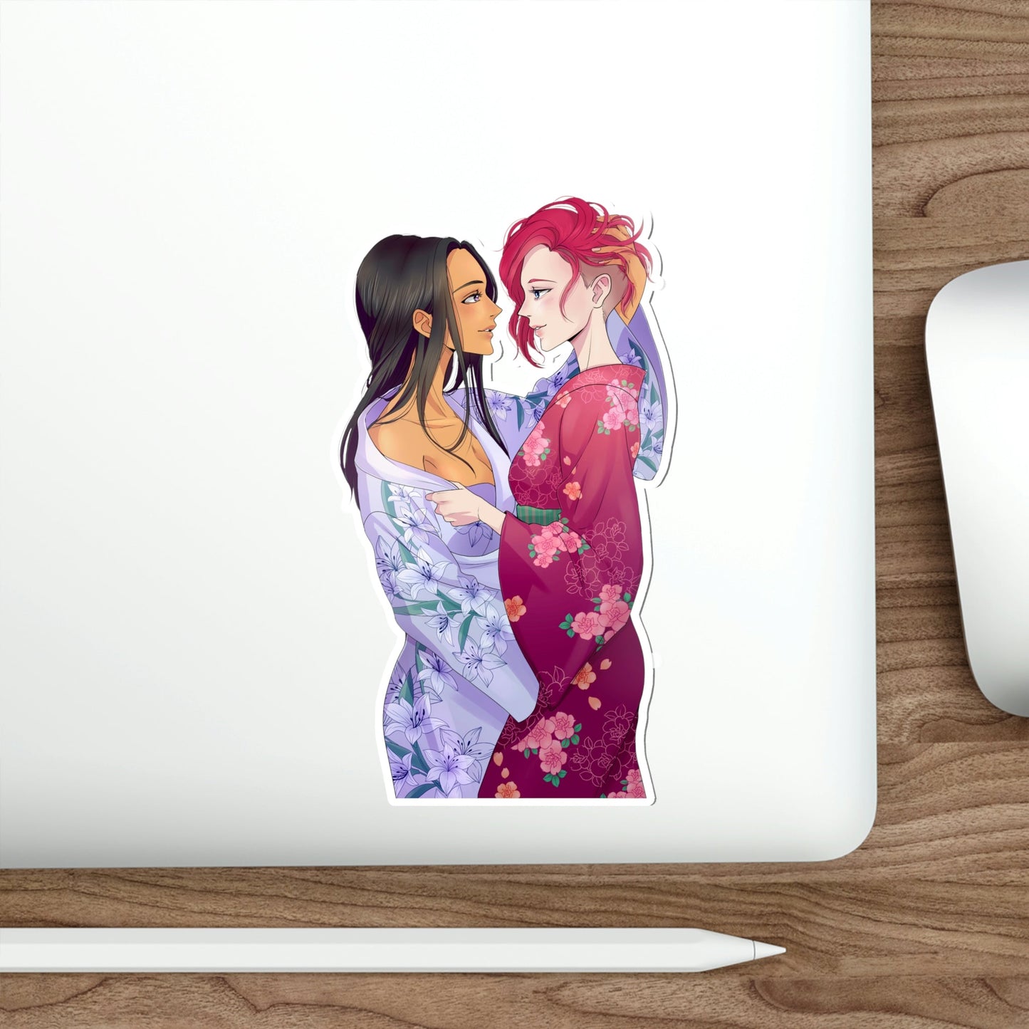 Sexy Yukata Sara Crispino Mila Babicheva Yuri on Ice Waterproof Sticker - Weatherproof Vinyl Car Decal