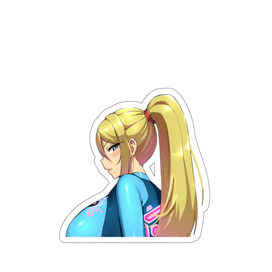 Samus Boobs Peeker Sticker - Metroid Car Window Sticker Peeker - Waterproof Ecchi Vinyl Car Decal