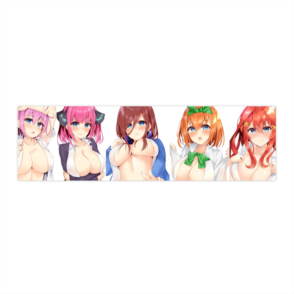 The Quintessential Quintuplets Bumper Sticker