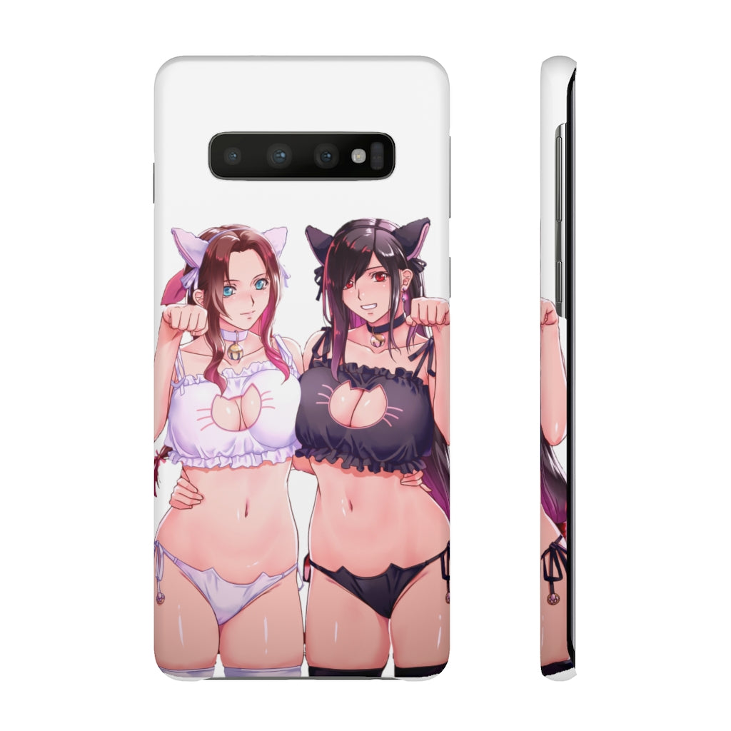 Tifa and Aerith Anime Phone Case - Final Fantasy Kawaii Aesthetic Snap Case