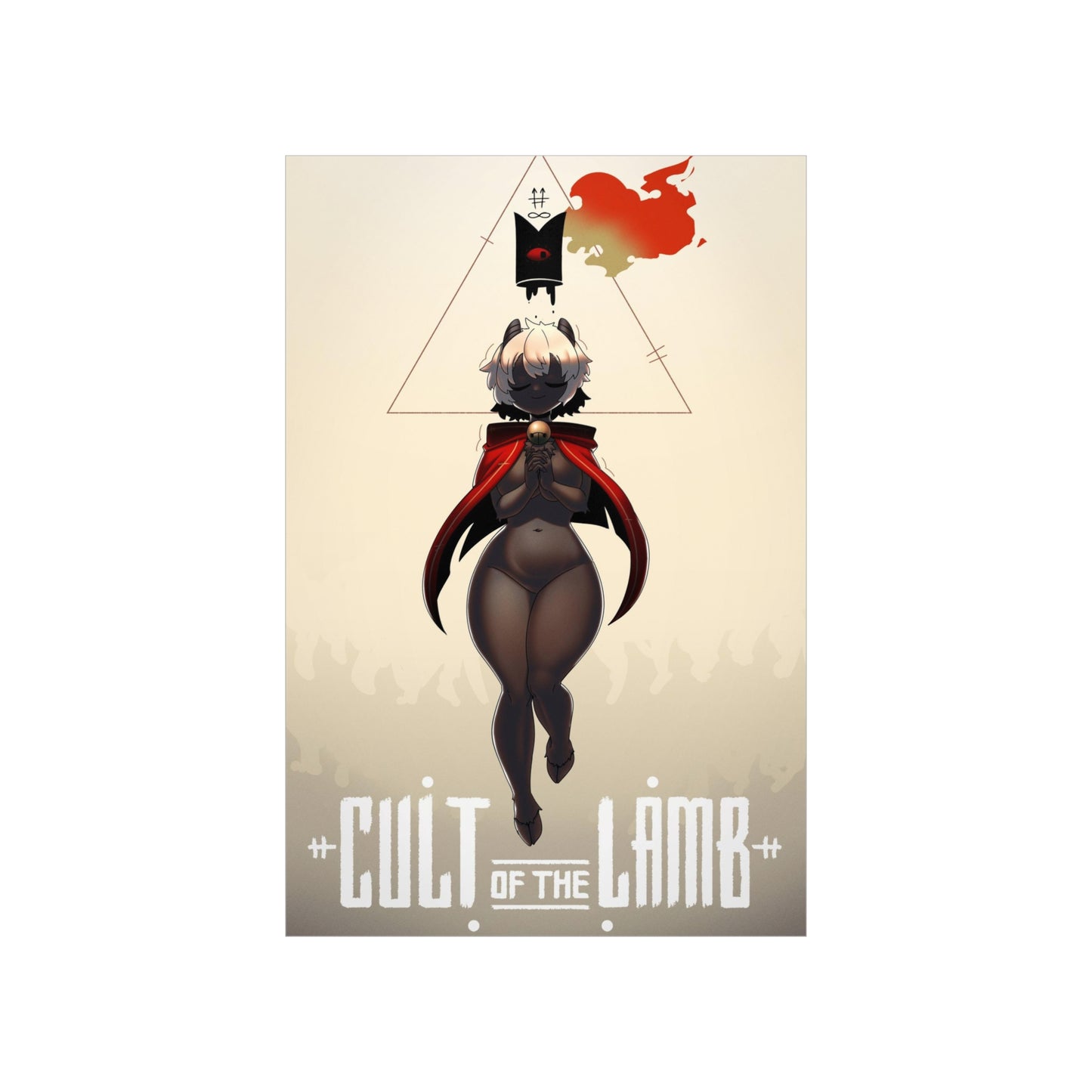 Cult of the Lamb Poster - Ecchi Waifu Parody Gaming Decor Wall Art - Premium Matte Vertical Poster