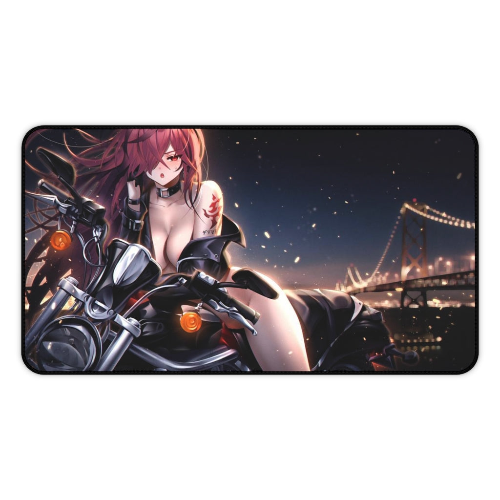 Elsword Sexy Mousepad - Biker Elesis Desk Mat - Ecchi Playmat