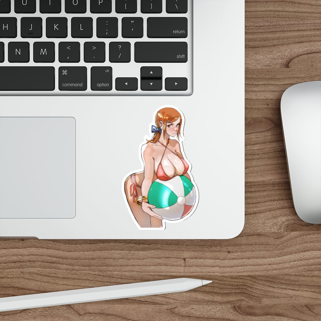 One Piece Anime Waterproof Sticker - Nami Beach Ball Vinyl Car Decal