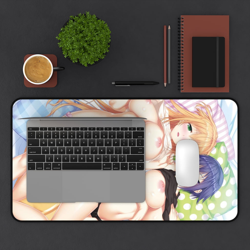 Anime Mother&Wife Narumi Suzune Ryuuga Shou Nude Nipples Desk Mat - Non Slip Mousepad