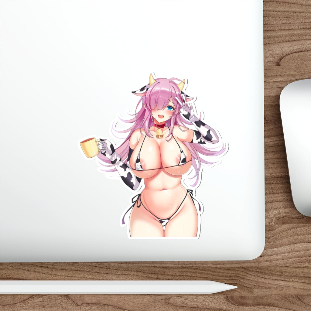 Counter Side Sexy Cow Girl Miya Waterproof Sticker - Ecchi Vinyl Decal