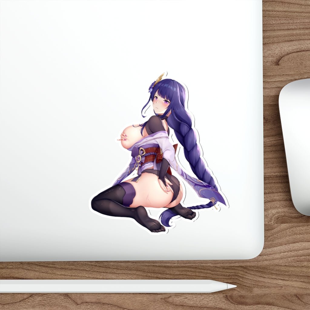 Thick Raiden Shogun Genshin Impact Waterproof Sticker - Ecchi Vinyl Decal