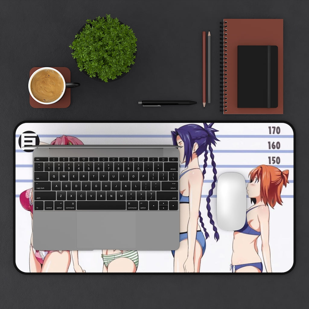 Maken-ki! Waifus Mensurations Boobs Size Bust Chart Mousepad - Non Slip Desk Mat