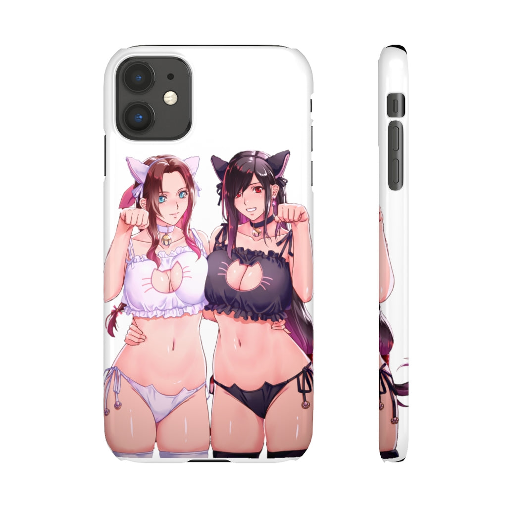 Tifa and Aerith Anime Phone Case - Final Fantasy Kawaii Aesthetic Snap Case