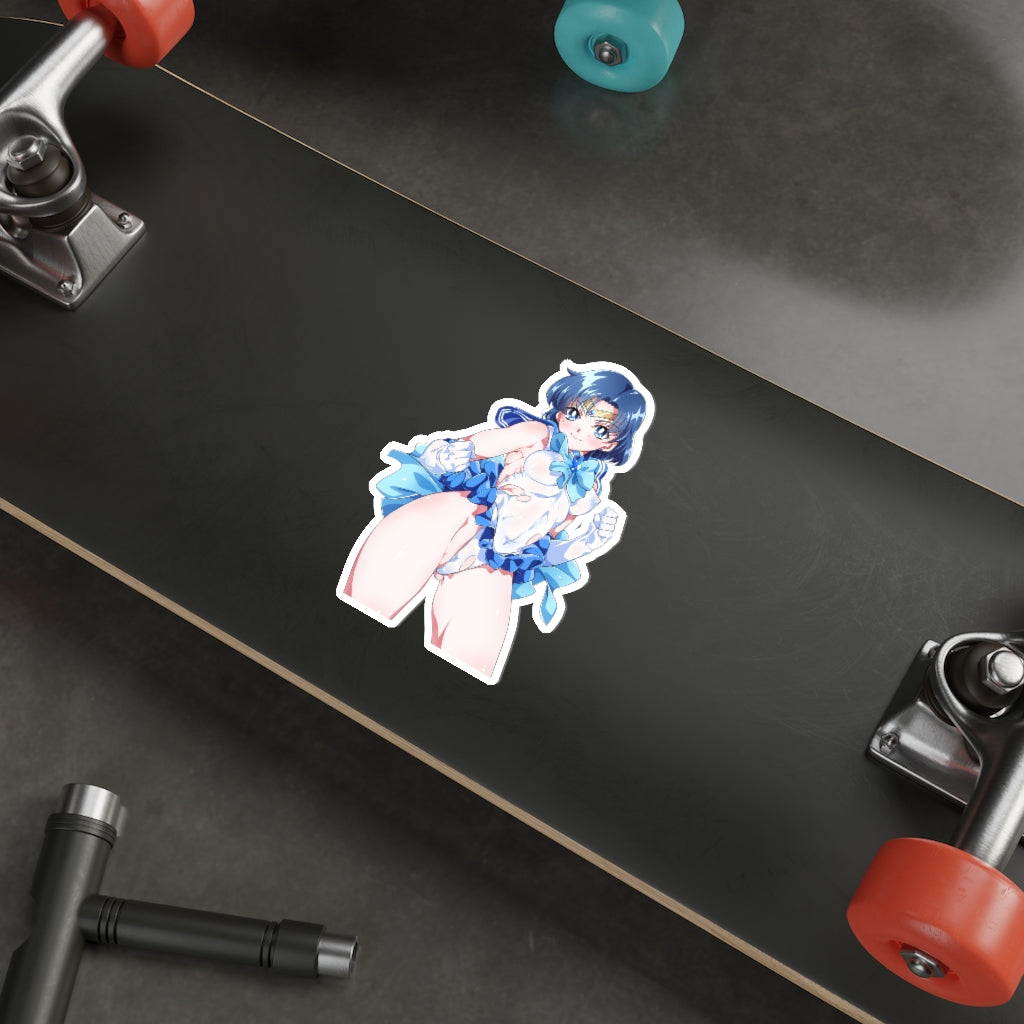 Sailor Mercury Waterproof Sticker - Sailor Moon Ecchi Vinyl Anime Car Decal