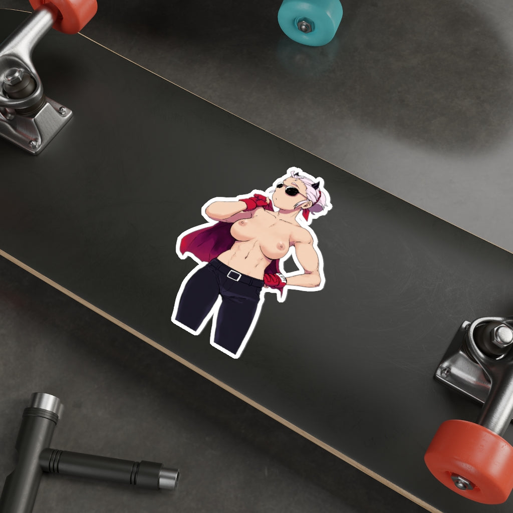 Topless Justice Helltaker Waterproof Sticker - Ecchi Vinyl Decal