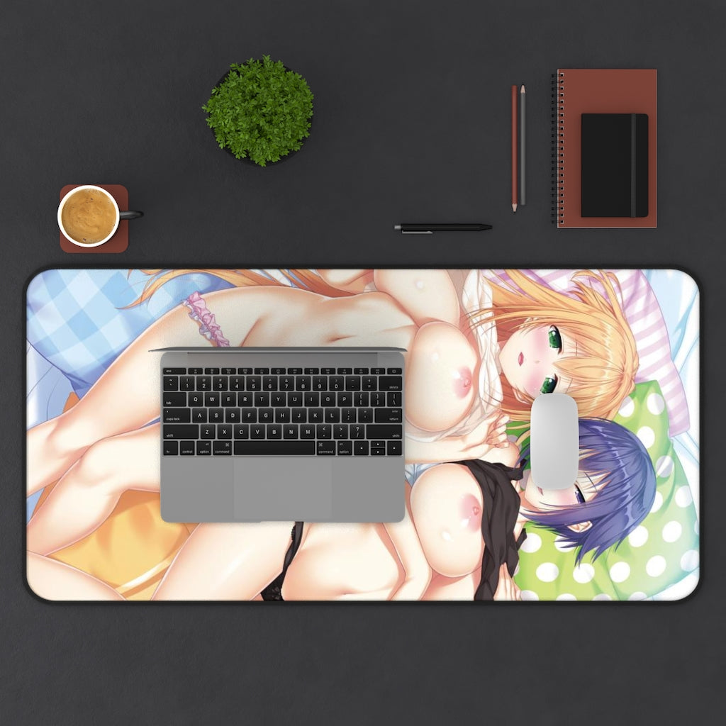 Anime Mother&Wife Narumi Suzune Ryuuga Shou Nude Nipples Desk Mat - Non Slip Mousepad