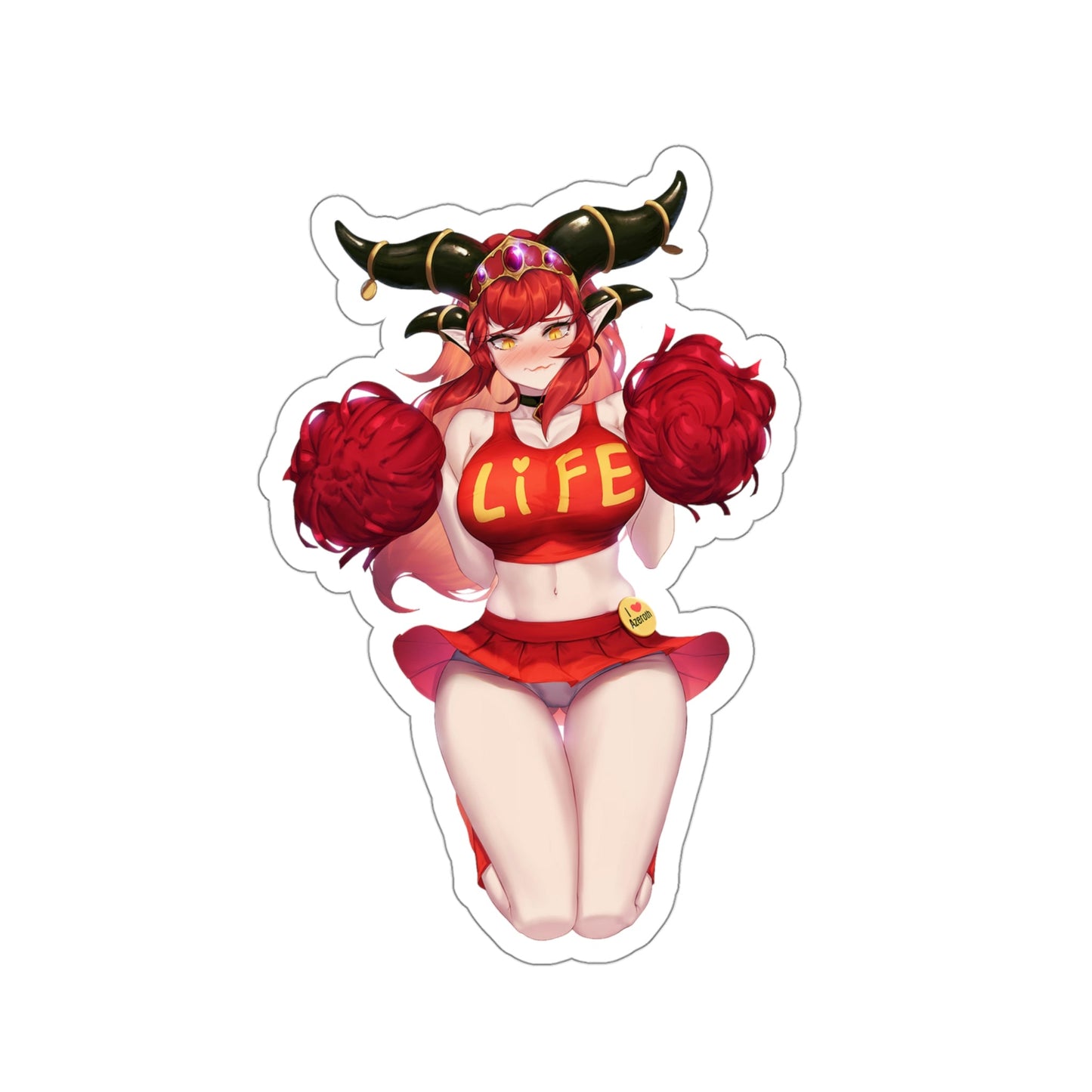 Alexstrasza Sexy Cheerleader Warcraft Waterproof Sticker - Weatherproof Vinyl Car Decal