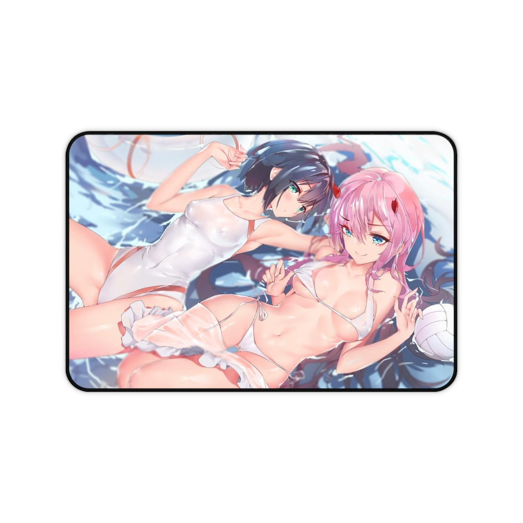 Bikini Zero Two and Ichigo Darling In The Franxx Desk Mat - Non Slip Mousepad