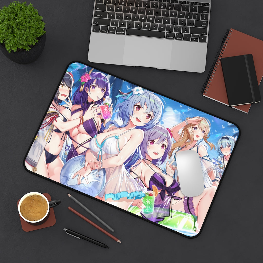 Genshin Impact Bikini Gang Desk Mat - Non Slip Mousepad