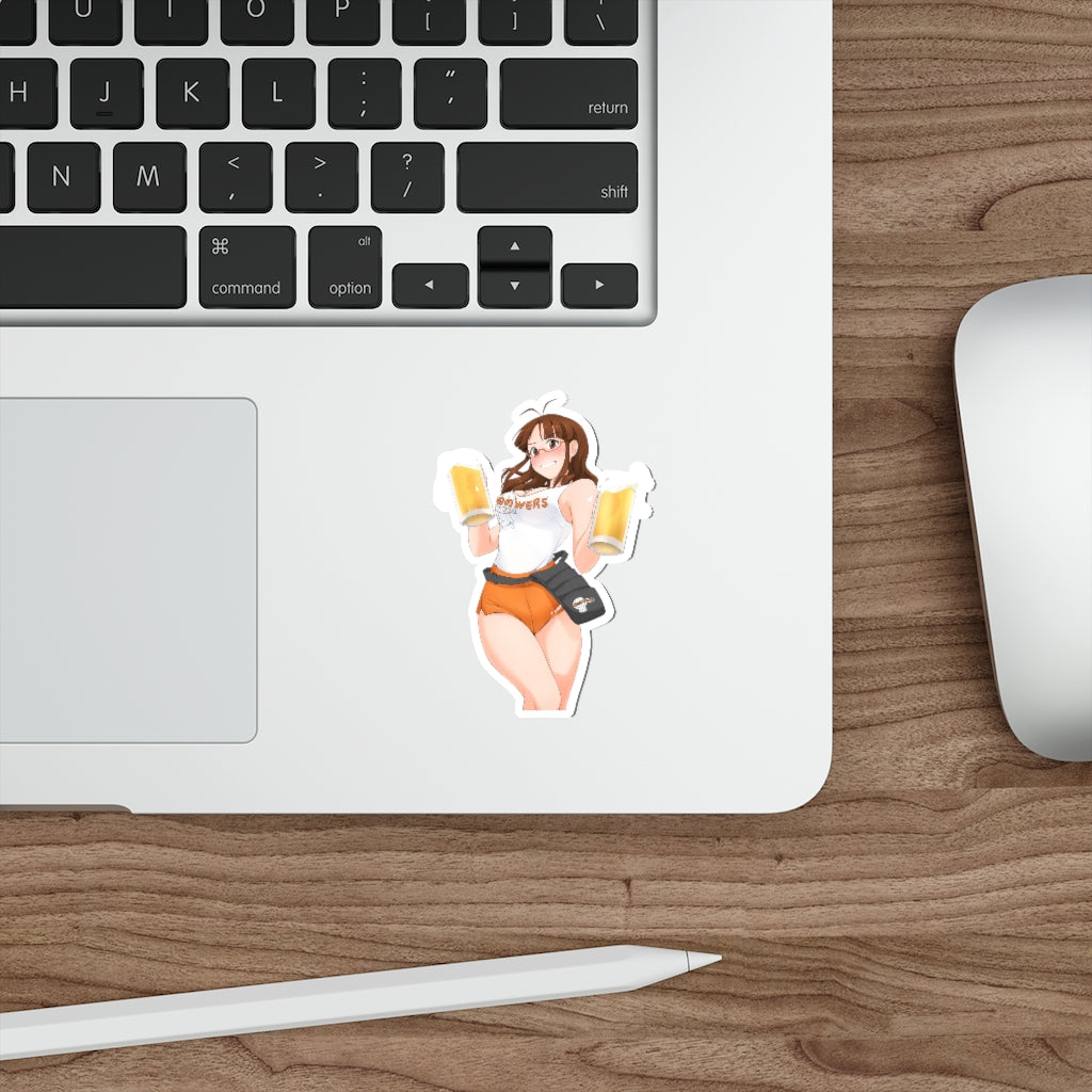 Akizuki Ritsuko iDOLM@STER Hooters Sticker - Ecchi Waterproof Decal