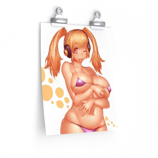 Super Pochaco Nitroplus Poster - Lewd Premium Matte Vertical Poster - Adult Wall Art