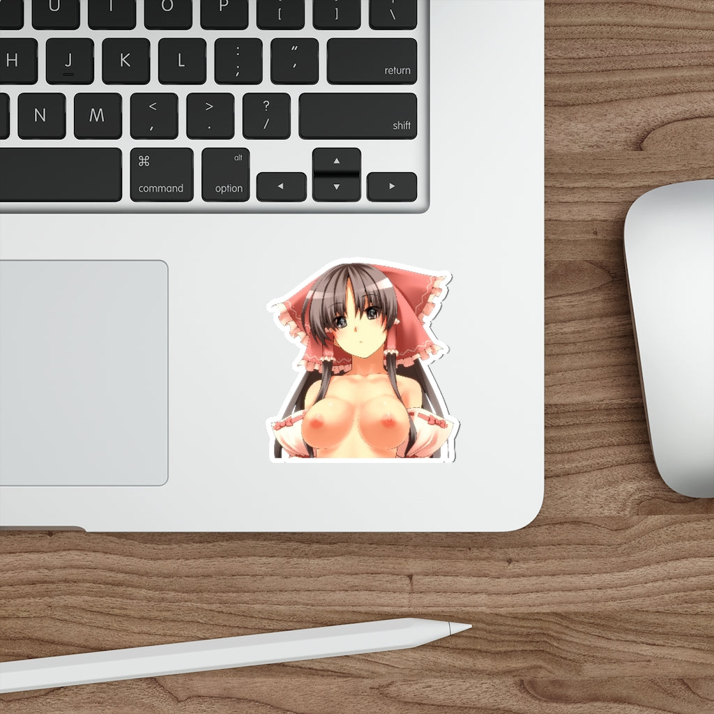 Touhou Reimu Hakurei Topless Tits Waterproof Sticker - Ecchi Vinyl Decal