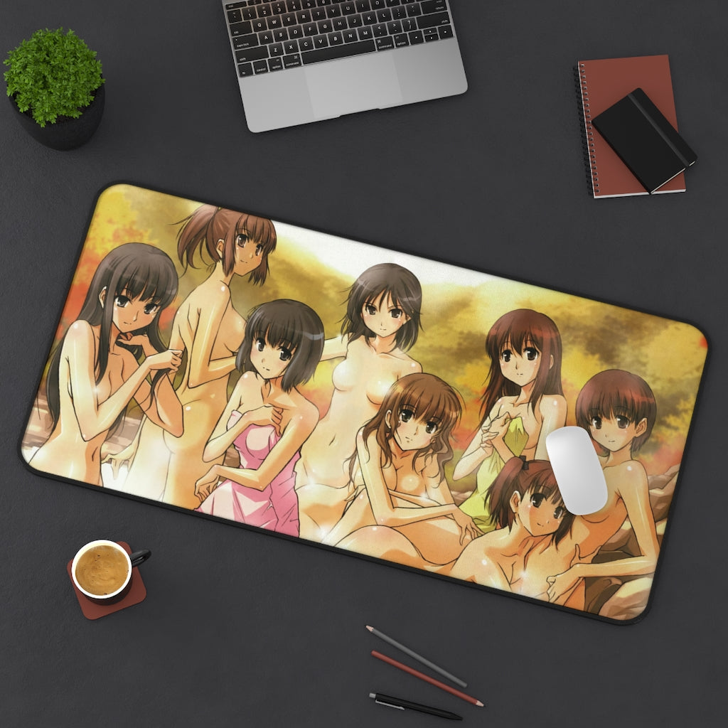 KimiKiss Pure Rouge Nude Onsen Waifus Desk Mat - Sexy Anime Girls Mousepad - Gaming Playmat