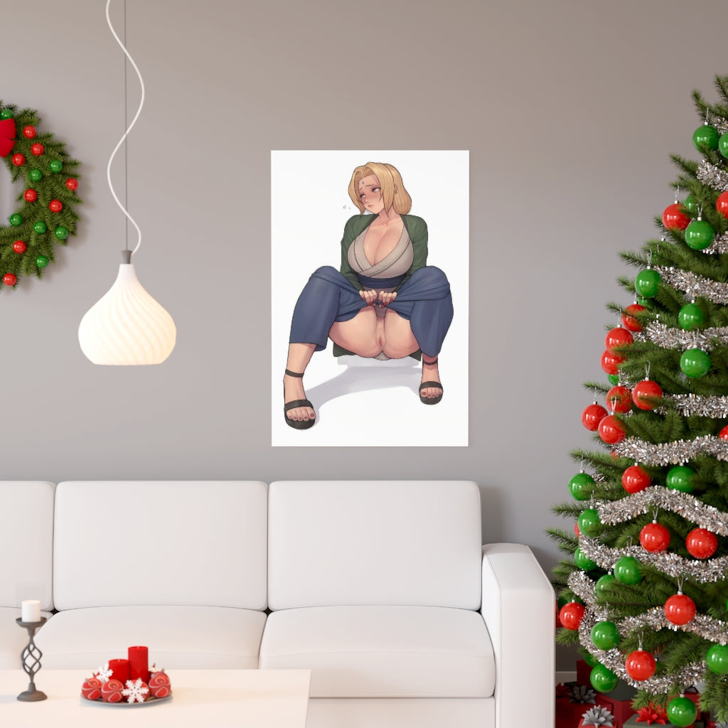 Tsunade Pussy Flash Naruto Hentai Poster - Lewd Premium Matte Vertical Poster - Adult Wall Art