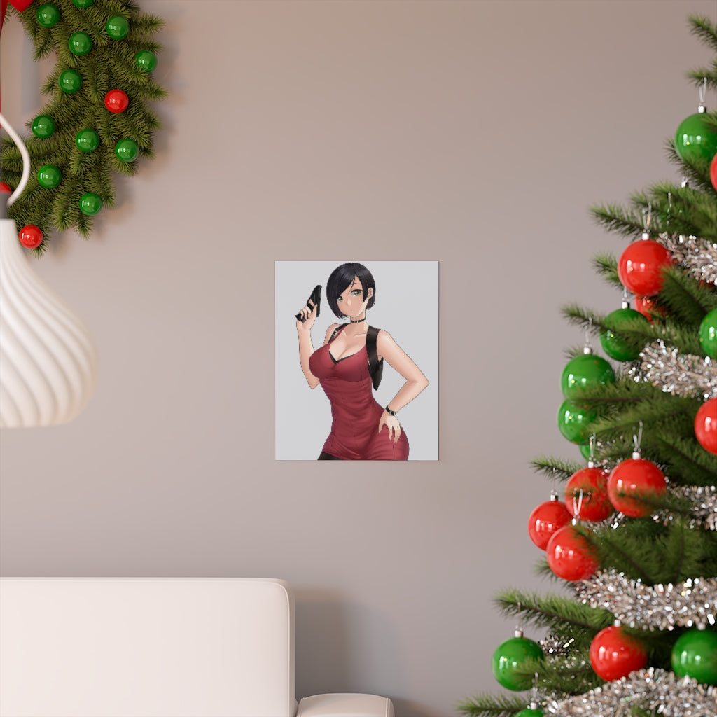 Ada Wong Resident Evil Sexy Poster - Lewd Premium Matte Vertical Poster - Adult Wall Art