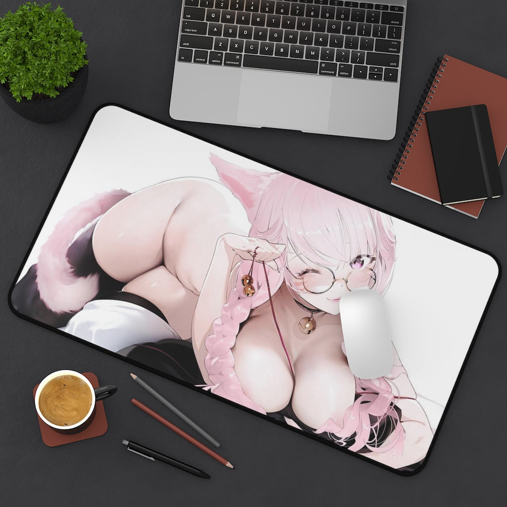 Final Fantasy XIV Sexy Mousepad - Thick Miqo'Te Desk Mat - Ecchi Playmat