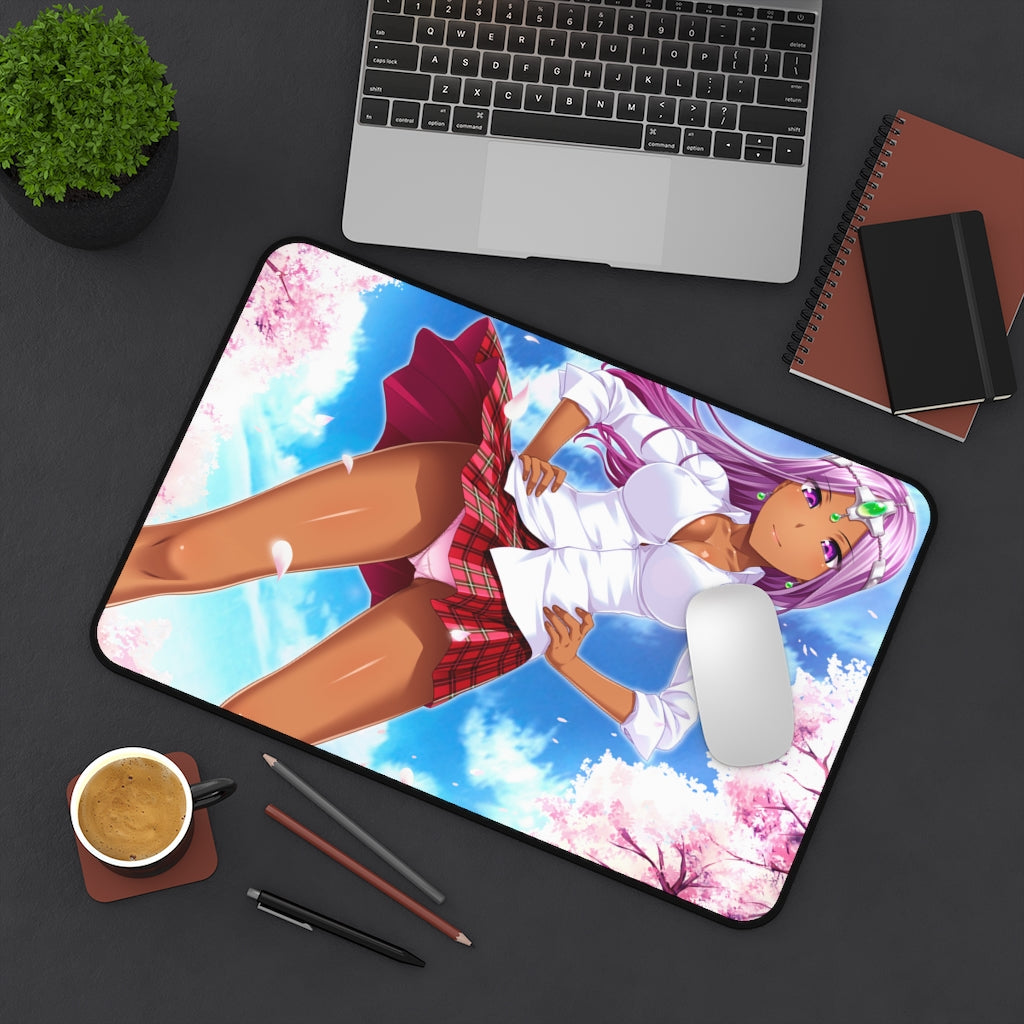 Dragon Quest Sexy Maya School Girl Uniform Desk Mat - Non Slip RPG Gaming Mousepad