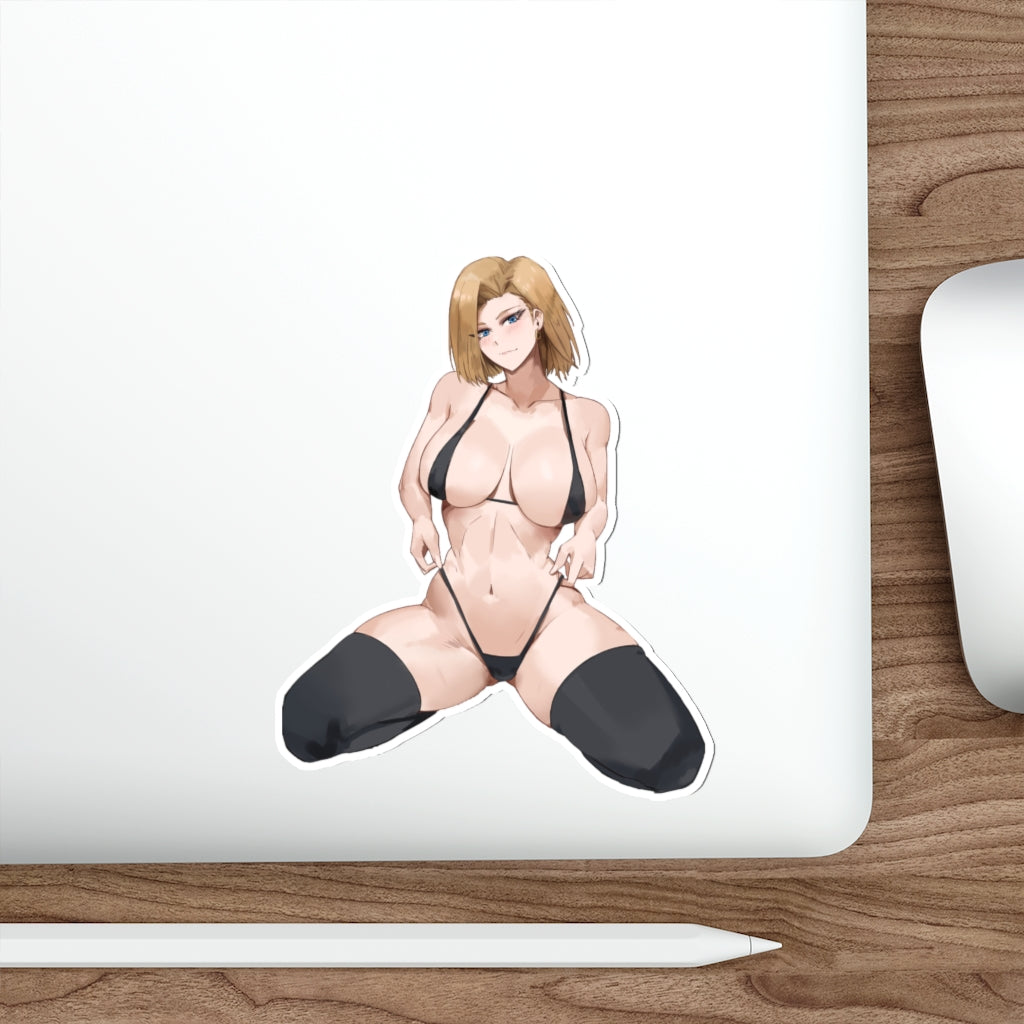 Dragon Ball Waterproof Sticker - Thicc Android 18 Ecchi Vinyl Anime Car Decal