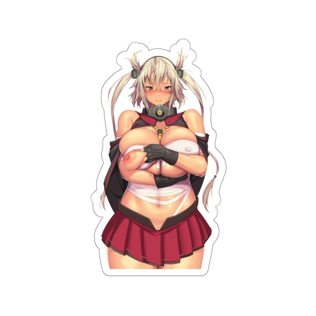 Thick Boobs Musashi Kantai Collection Waterproof Sticker - Ecchi Vinyl Decal