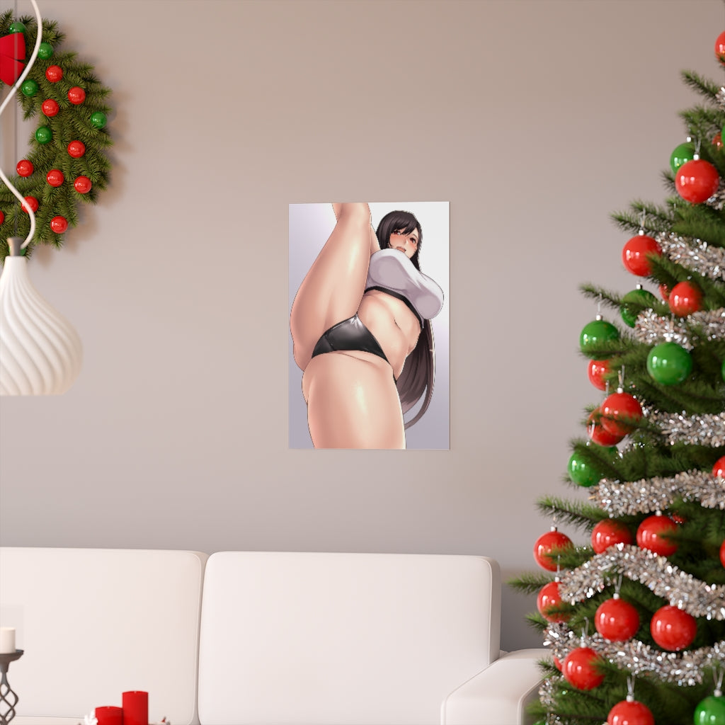 Sexy Tifa Split Final Fantasy 7 Poster - Lewd Premium Matte Vertical Poster - Adult Wall Art