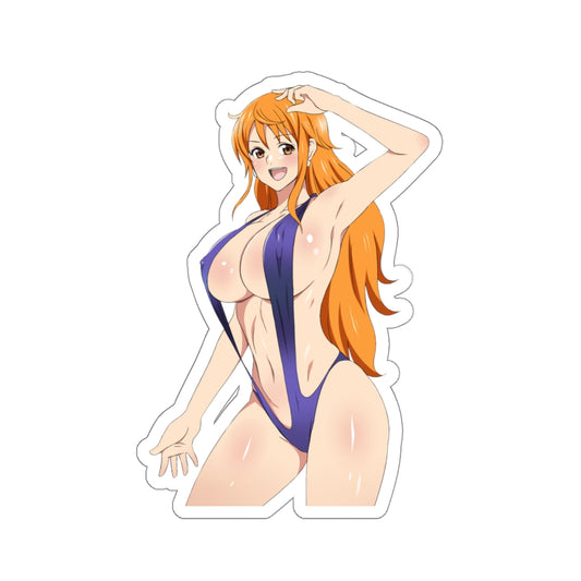 One Piece Anime Waterproof Sticker - Nami Sexy Bikini Vinyl Decal