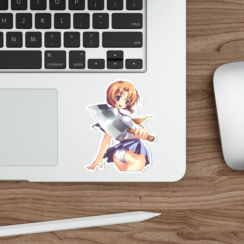 Sexy Panties Ryuuguu Rena Cleaver Higurashi When They Cry Waterproof Sticker - Ecchi Vinyl Decal